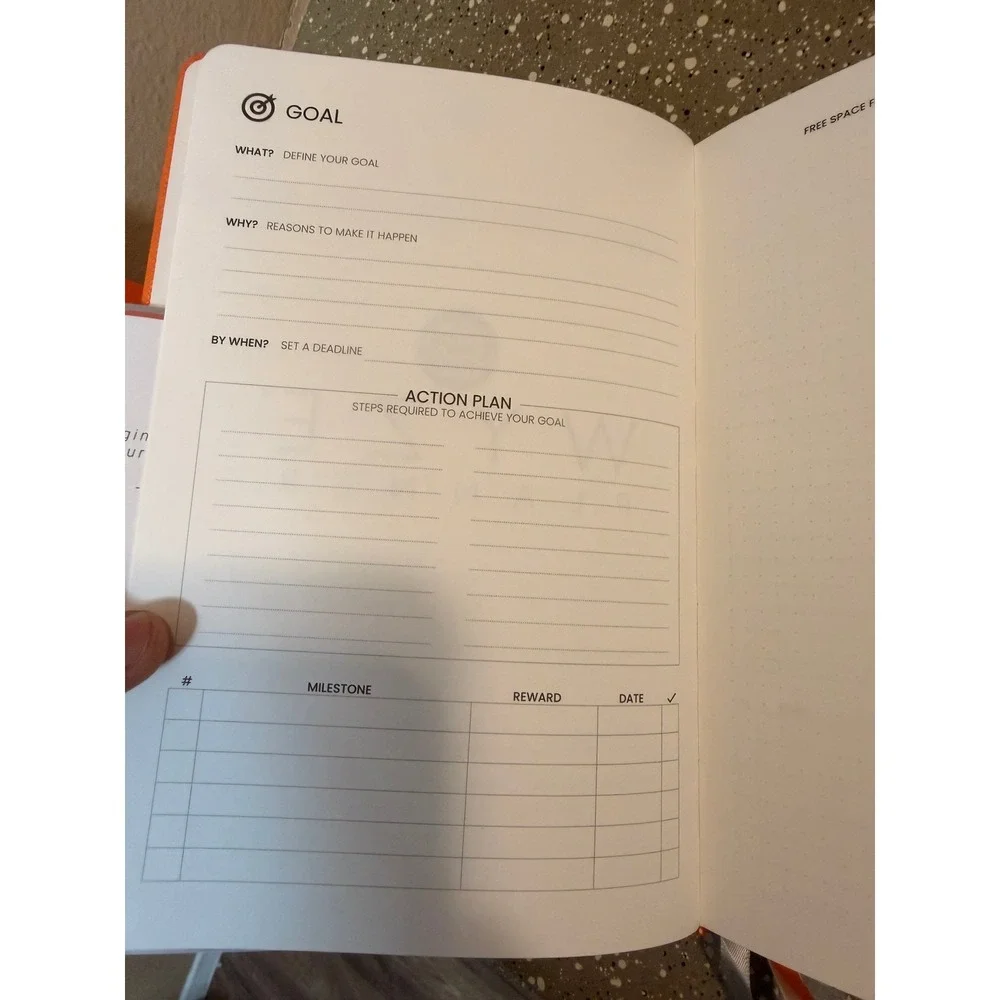 Wyze Planner 3 Month Undated Daily Goal Planner Orange Owl‎ Logo